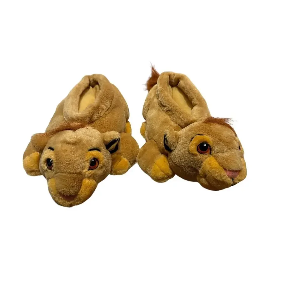Vintage Disney Store Lion King Simba Youth Slippers Size Large 1-3